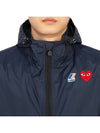 Small Heart Wappen Windbreaker Navy - COMME DES GARCONS - BALAAN 9