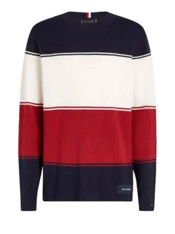 Tommy Hilfiger MILANO COLOURBLOCK CREW NECK MW35651 0GY color block knit - TOMMY HILFIGER - BALAAN 1