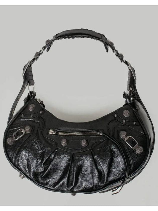 Le Cagole Small Leather Shoulder Bag Black - BALENCIAGA - BALAAN 2