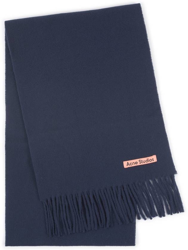 Wool Fringe Muffler Navy Blue - ACNE STUDIOS - BALAAN 2