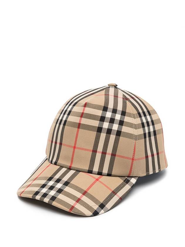 logo applique vintage check ball cap beige - BURBERRY - BALAAN 2