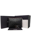 Women s A82545 Black Lambskin Silver Logo New Medium Clutch Bag - CHANEL - BALAAN 9