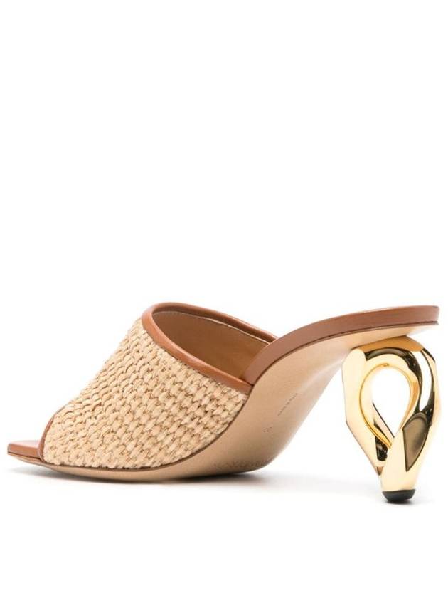 Chain Heel Raffia Woven Mule ANW42230A19592 - JW ANDERSON - BALAAN 4