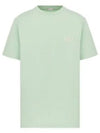 CD Icon Embroidered Cotton Jersey Short Sleeve T-Shirt Light Green - DIOR - BALAAN 2