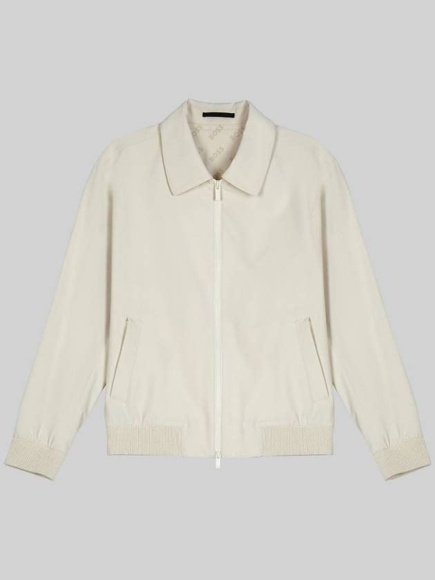 Performance Slim Fit Stretch Water-Resistant Fabric Jacket Ivory - HUGO BOSS - BALAAN 2