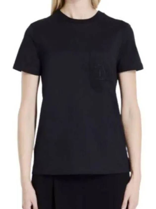 Papaia Logo Cotton Short Sleeve T-Shirt Black - MAX MARA - BALAAN 2