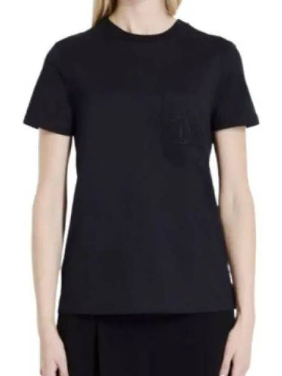 Papaia Logo Cotton Short Sleeve T-Shirt Black - MAX MARA - BALAAN 2