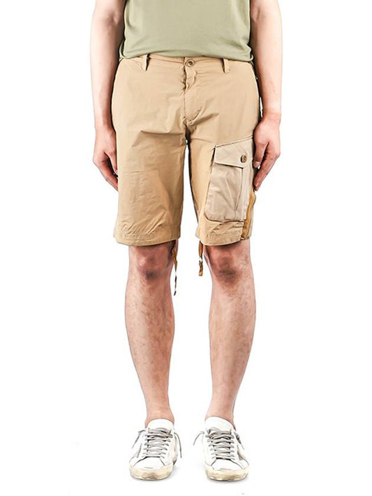 Men's Nylon Shorts Beige - TEN C - BALAAN.