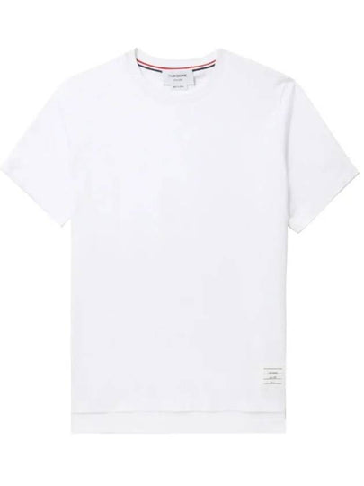 Men's Side Slit Relaxed Short Sleeve T-Shirt White - THOM BROWNE - BALAAN 2