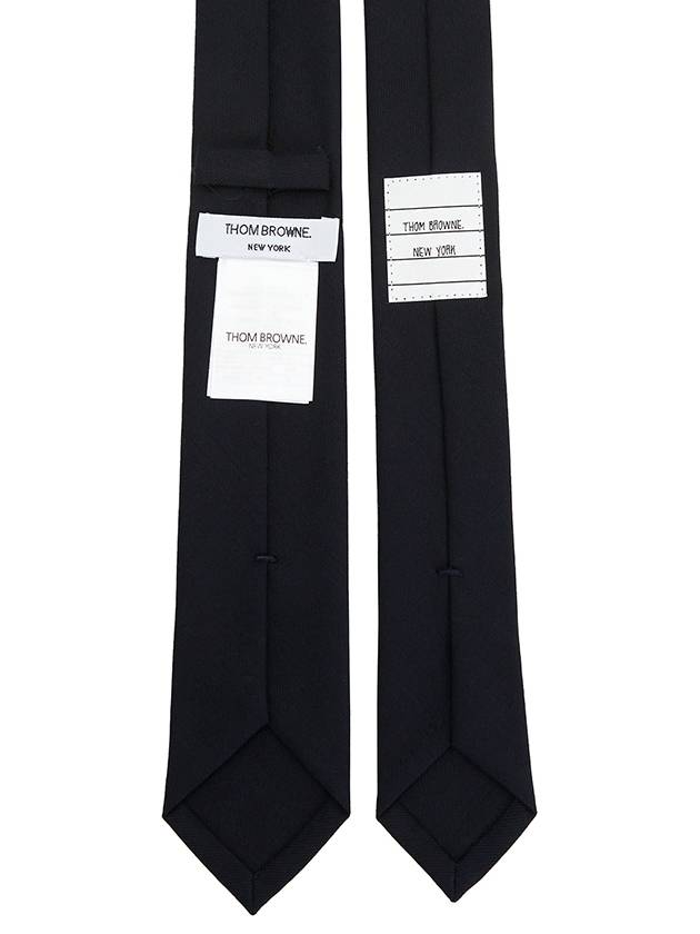 Super 120S Twill Tie Navy - THOM BROWNE - BALAAN 3