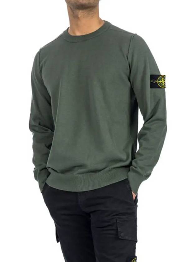 Crewneck Soft Cotton Knit Top Dark Green - STONE ISLAND - BALAAN 2