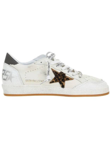 Men's Black Tab Ballstar Leather Sneakers - GOLDEN GOOSE - BALAAN 1