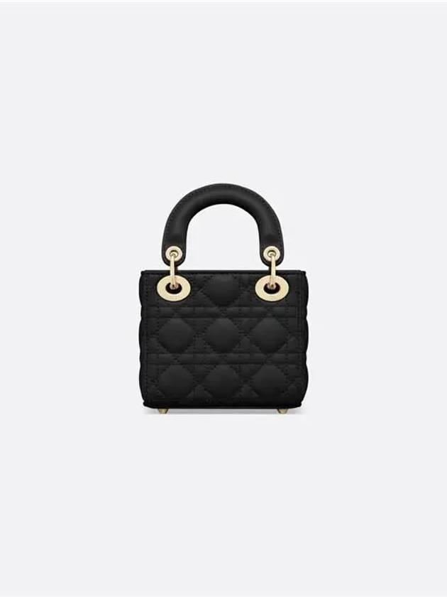 Micro Lady Cannage Lambskin Mini Bag Black - DIOR - BALAAN 5