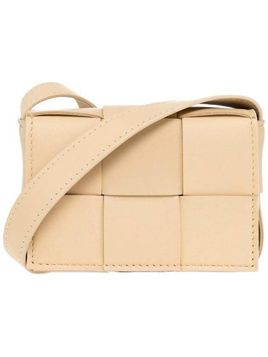 Intrecciato Cassette Small Cross Bag Porridge - BOTTEGA VENETA - BALAAN 1