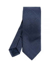 Jacquard Gancini Tie Dark Blue - SALVATORE FERRAGAMO - BALAAN 2