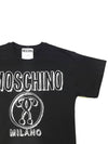 Unisex English logo black shortsleeved tshirt - MOSCHINO - BALAAN 2