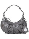 Le Cagole Small Leather Shoulder Bag Grey - BALENCIAGA - BALAAN 2