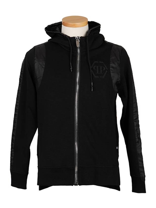 Logo Print Hooded Zip-Up Jacket Black - PHILIPP PLEIN - BALAAN 2