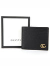 GG Marmont Leather Bi Fold Wallet Black Gold - GUCCI - BALAAN 3