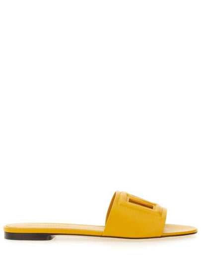 embossed logo slippers yellow - DOLCE&GABBANA - BALAAN 2