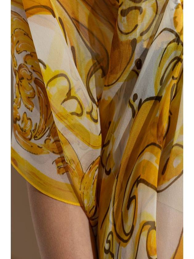 Dolce & Gabbana Dress With Majolica Print, Women's, Yellow - DOLCE&GABBANA - BALAAN 5