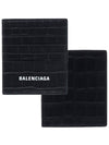 Logo Crocodile Card Wallet Black - BALENCIAGA - BALAAN 2