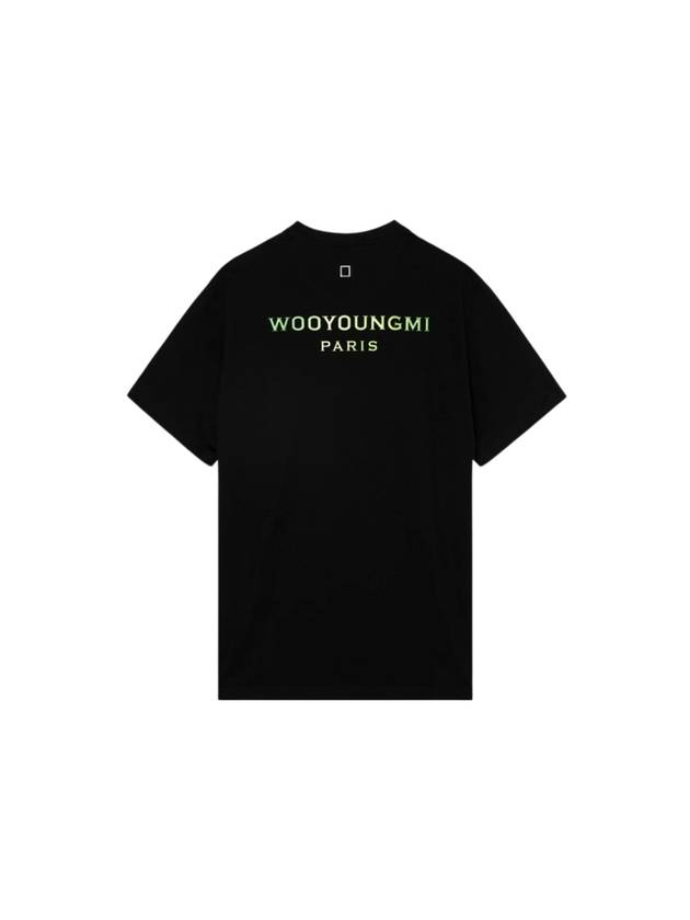 Gradient Back Logo Short Sleeve T-Shirt Black - WOOYOUNGMI - BALAAN 1