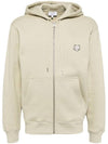 Bold Fox Head Patch Cotton Zip-Up Hoodie Ash Tree - MAISON KITSUNE - BALAAN 1