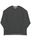 Vintage Dying Cutout Box Long Sleeve T-Shirt Gray - A NOTHING - BALAAN 2