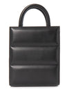 Doudoune Leather Mini Tote Bag Black - MONCLER - BALAAN 4