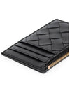 Intrecciato Zipper Card Wallet Black - BOTTEGA VENETA - BALAAN 5