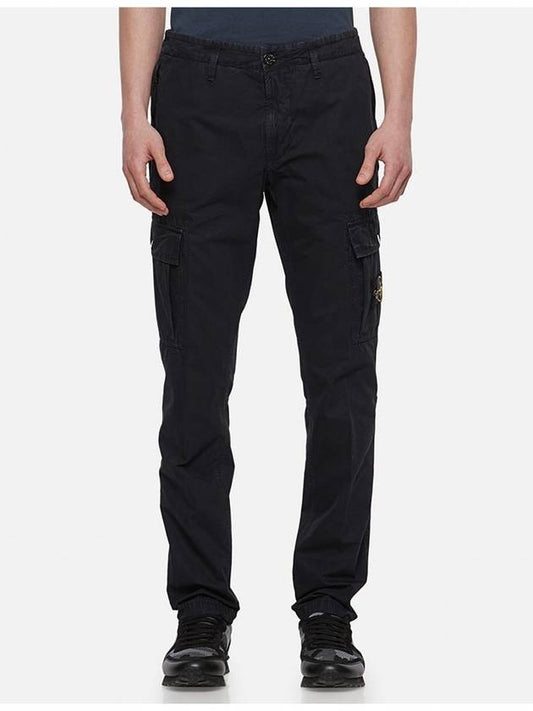 Men's Wappen Patch Slim Cargo Straight Pants Navy - STONE ISLAND - BALAAN 2