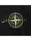 Logo Patch Cotton Zip Up Hoodie Balck - STONE ISLAND - BALAAN 5