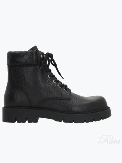 Haddock Leather Combat Boots Black - BOTTEGA VENETA - BALAAN 2