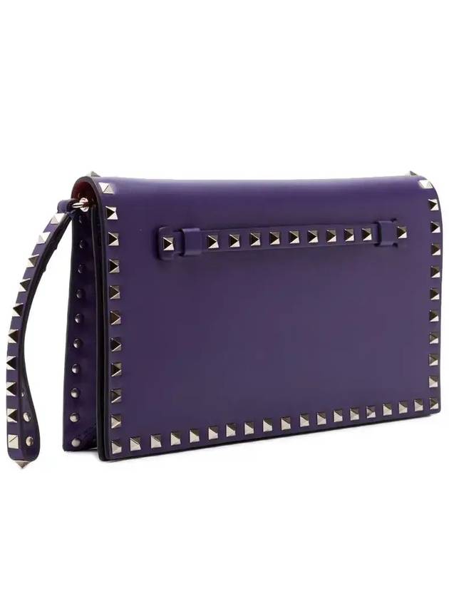 Rockstud Flap ClutchJW2B0399NBD V18 Purple - VALENTINO - BALAAN 2