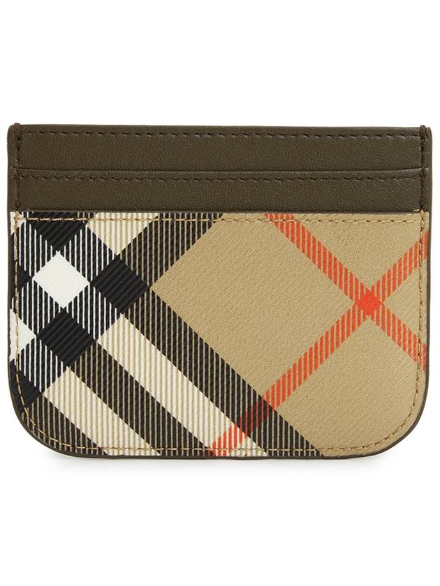 Check Card Wallet Beige - BURBERRY - BALAAN 3