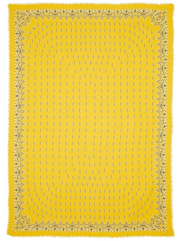 Paisley Pattern Modal Cash Scarf Yellow - SAINT LAURENT - BALAAN 2