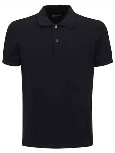 Garmentdyed cotton shortsleeve polo tshirt - TOM FORD - BALAAN 1