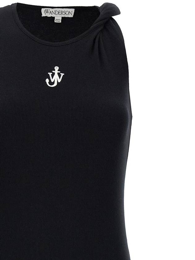 JW Anderson Logo Ribbed Dress - JW ANDERSON - BALAAN 3