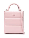 Doudoune Leather Mini Tote Bag Pink - MONCLER - BALAAN 3