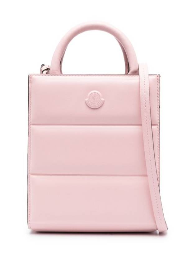 Doudoune Leather Mini Tote Bag Pink - MONCLER - BALAAN 3