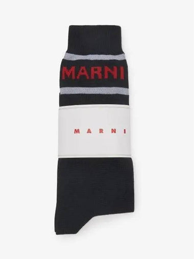 Logo Socks Black SKZC0088Q0UFC11200N99 - MARNI - BALAAN 1