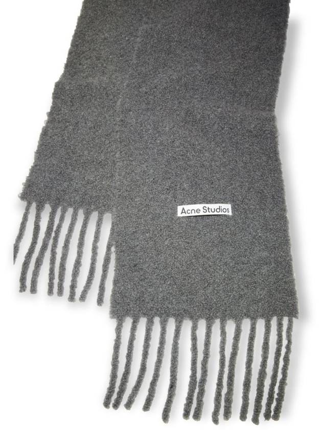 Alpaca Blend Boucle Muffler Grey - ACNE STUDIOS - BALAAN 3