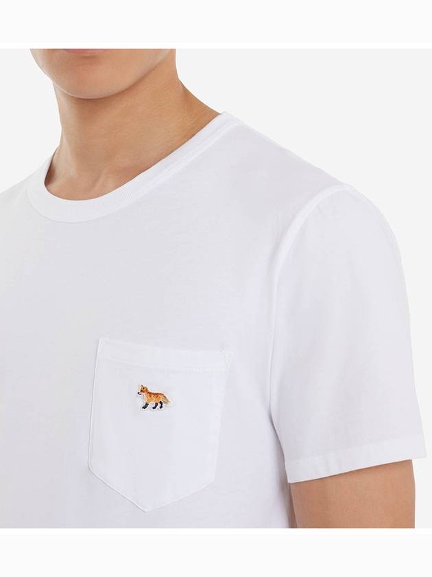 Baby Fox Patch Pocket Short Sleeve T-Shirt White - MAISON KITSUNE - BALAAN 6