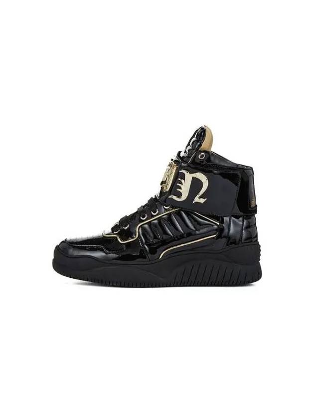 Men's Snoop Dogg Collaboration High Top Sneakers Black 270156 - PHILIPP PLEIN - BALAAN 1