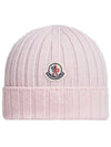 Baby Wool Beanie Light Pink 3B00002 M1131 506 - MONCLER - BALAAN 1