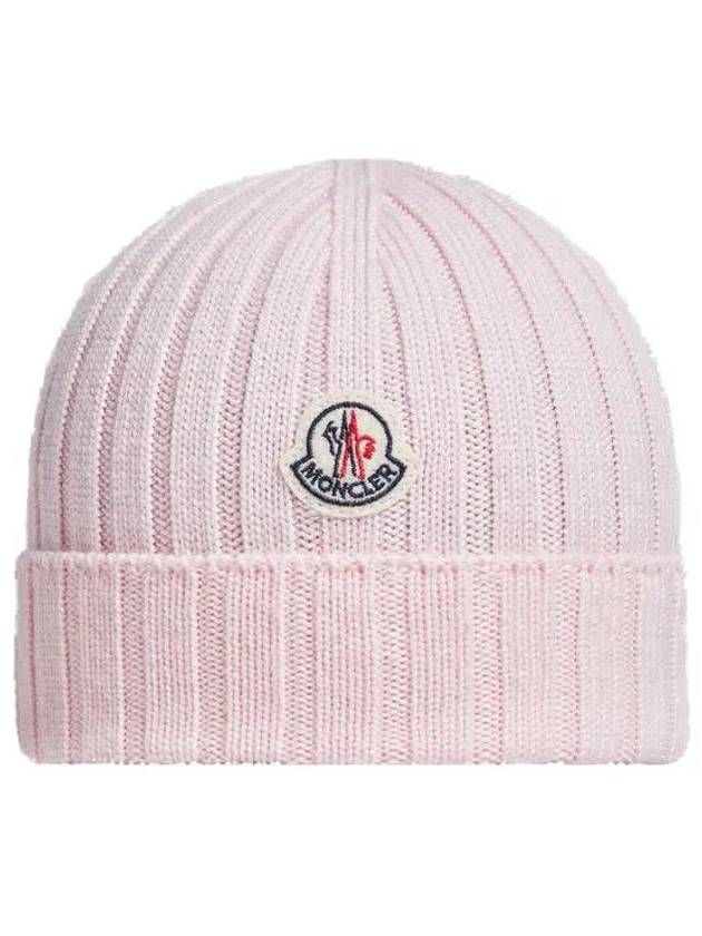 Baby Wool Beanie Light Pink 3B00002 M1131 506 - MONCLER - BALAAN 1