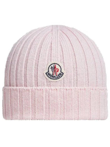 Baby Wool Beanie Light Pink 3B00002 M1131 506 - MONCLER - BALAAN 1