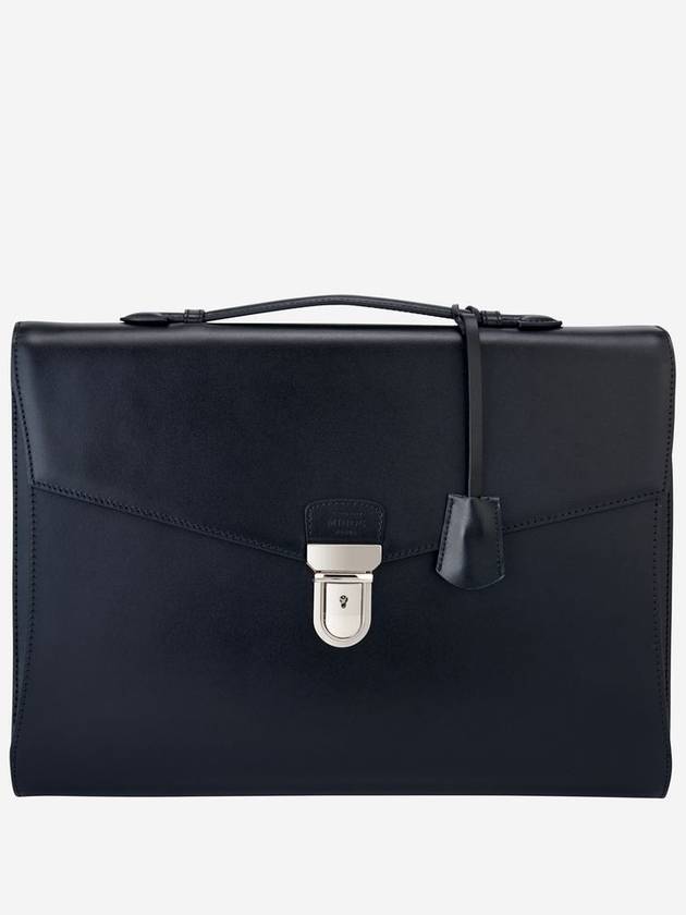 Zenith square leather brief case black - MINOC - BALAAN 2