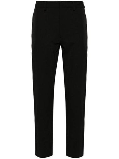 Mid rise cropped straight pants black - PRADA - BALAAN 1